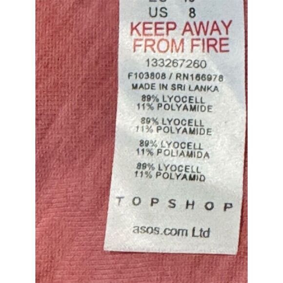 Top Shop Women's Off Shoulder Crop Top Pink Balloon Sleeve Size 8 - Picture 8 of 9